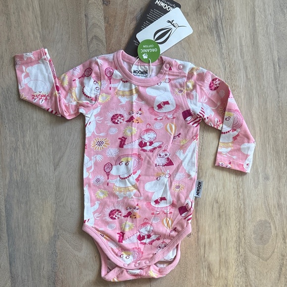 Pink Patterned Kids Bodysuit - Picture 1 of 4